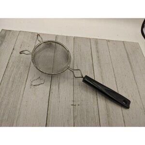 Ekco #2 Black Handle 9 1/2" Hand Held Strainer Screen Sifter 2 3/4" Basket